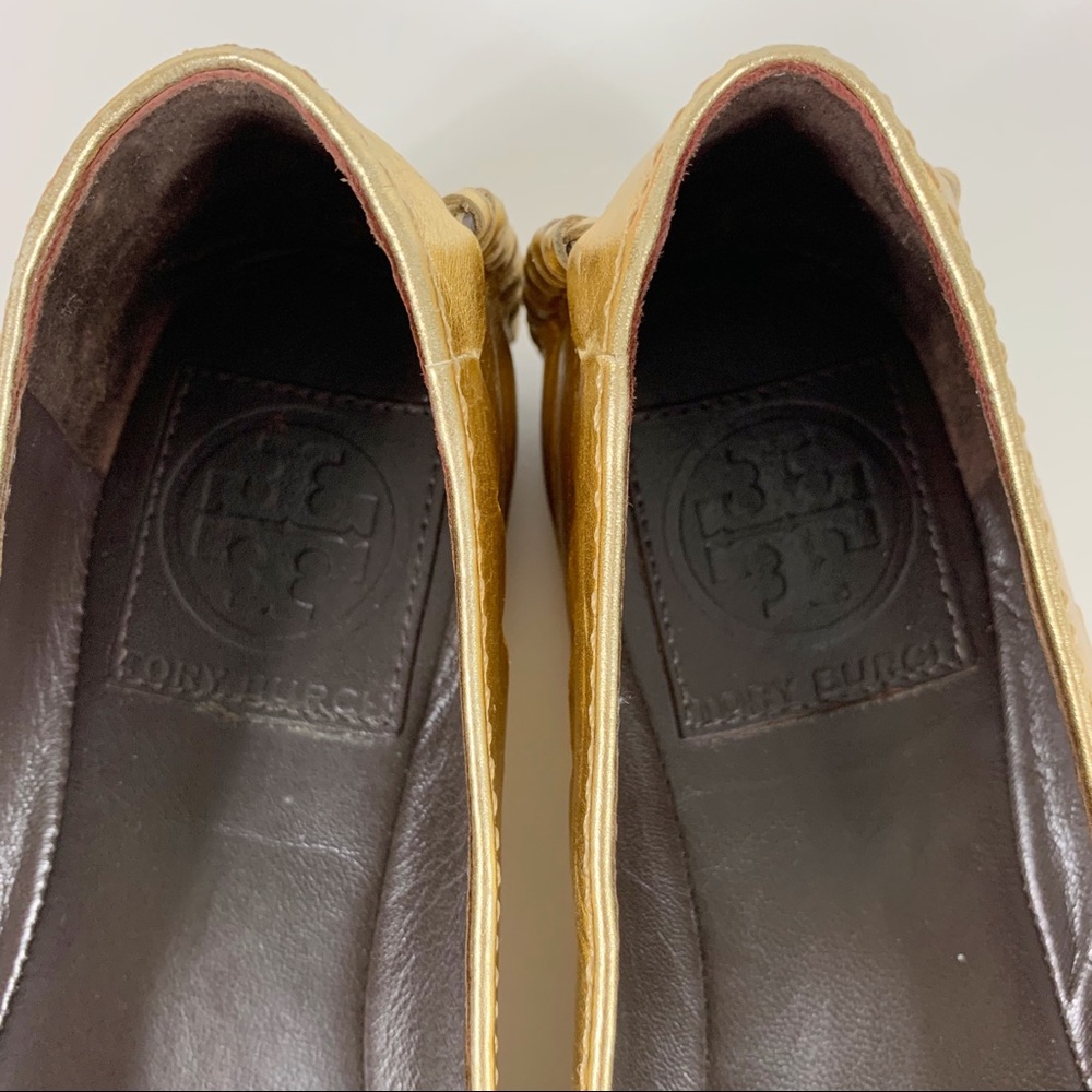 TORY BURCH Gold Heart Ballet Flats - Picture 13 of 16
